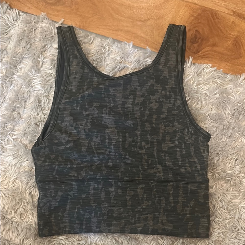 lululemon athletica Camo Sports Bra - Black and Gray